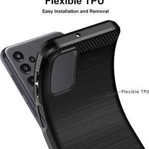 Coque en Silicone Antichoc pour Samsung Galaxy A13 4G - A13 5G - A04S avec 3 Pièces Protection Écran en Verre Trempé - Noir - Ivoler – Image 8