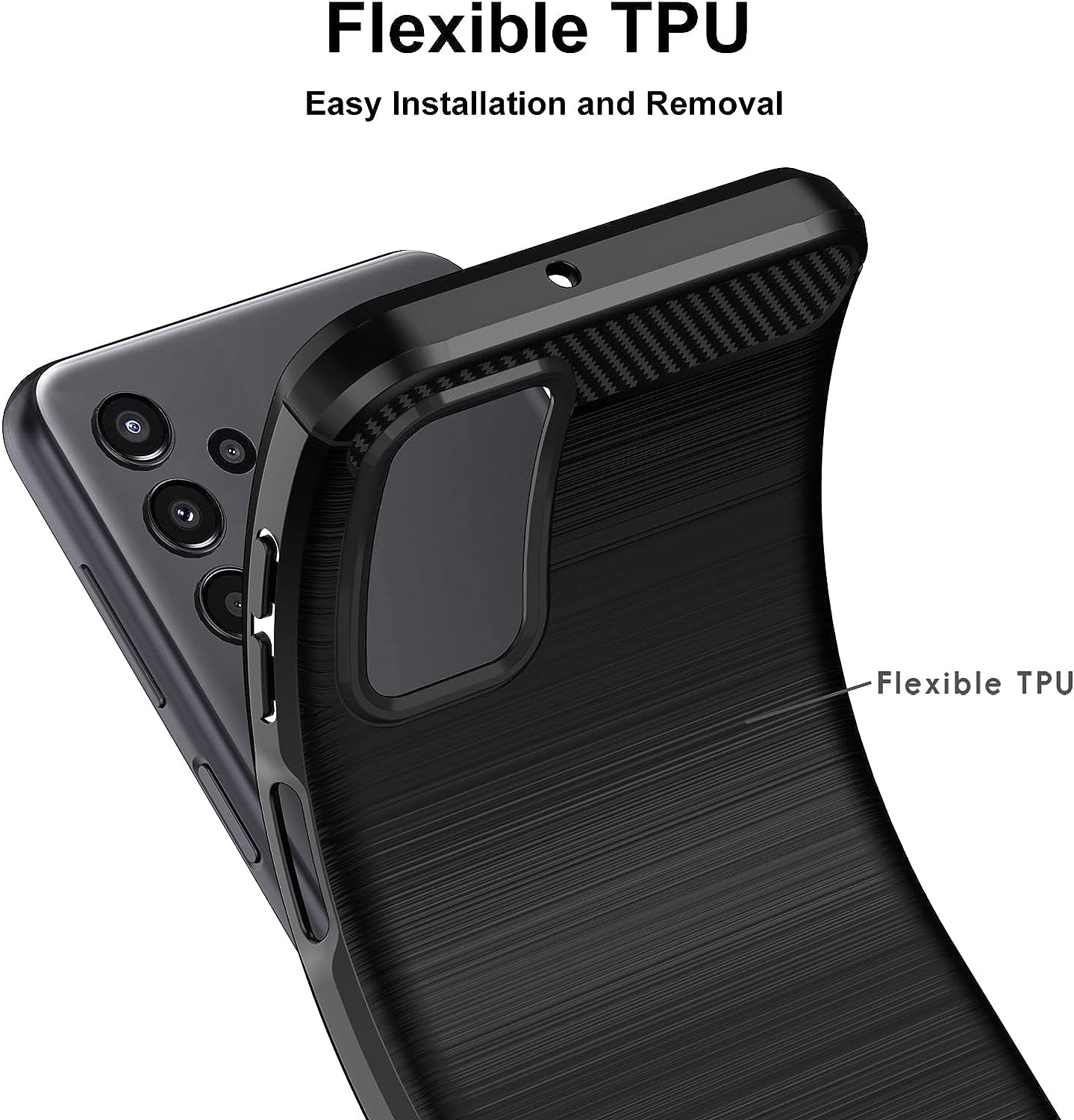 Coque pour Samsung Galaxy A13 4G, A13 5G, A04S avec 3 Pièces Protection écran en Verre Trempé, Noir – ivoler 8