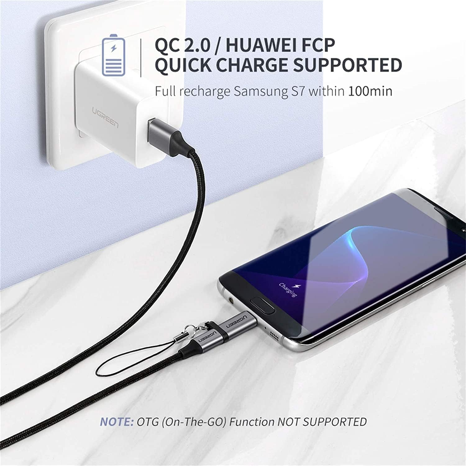 Adaptateur Micro USB vers USB C Connecteur Micro USB Charge Rapide QC 30 – UGREEN – 3
