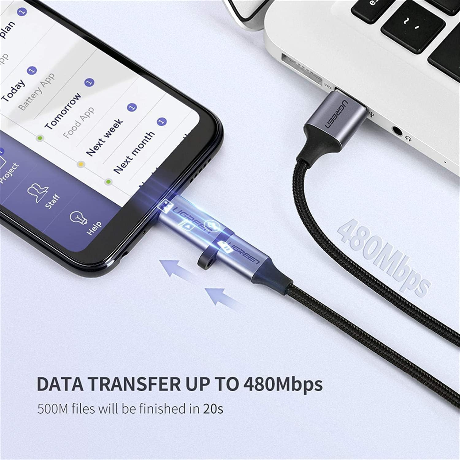 Adaptateur Micro USB vers USB C Connecteur Micro USB Charge Rapide QC 30 – UGREEN – 4