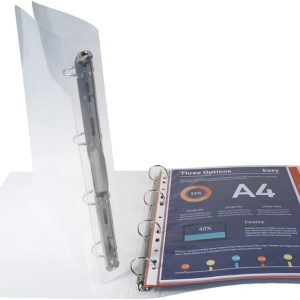 Classeur 4 anneaux 30mm CRYSTAL, polypro, coloris transparent: Exacompta – Image 3