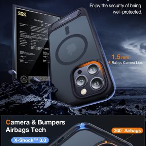 Coque magnétique Pstand pour iPhone 15 Pro Max,  avec MagSafe et béquille intégrée noir - Torras – Image 5
