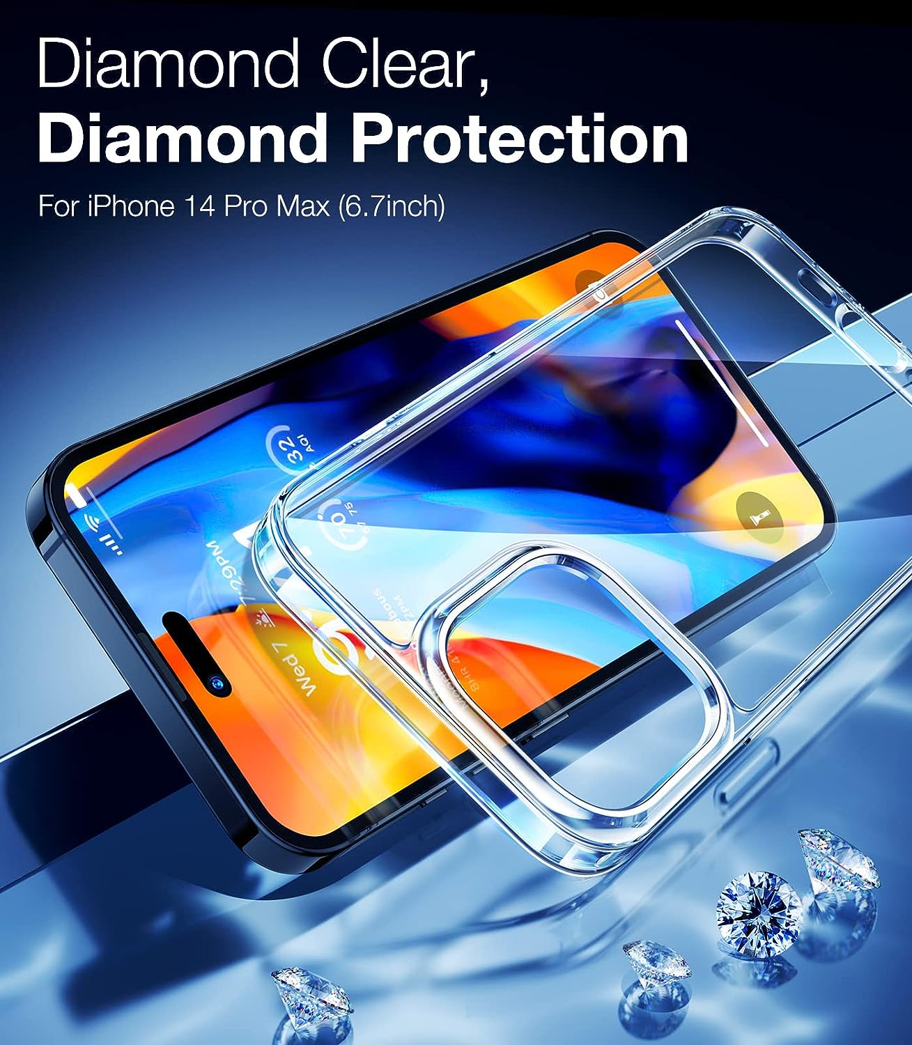 Coque transparente pour iPhone 15 Pro – TORRAS Diamond clearTransparent 7