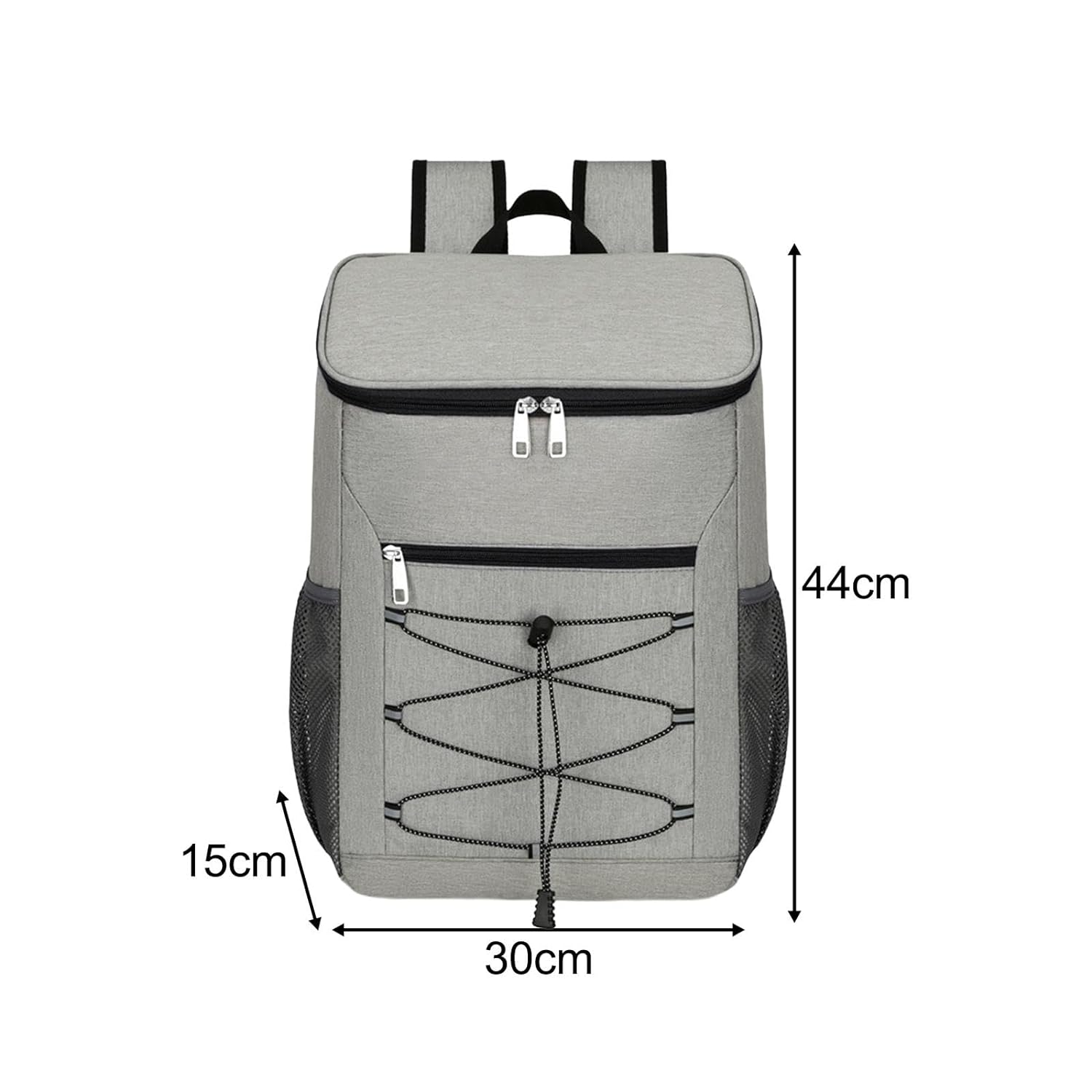 Sac à dos isotherme grande capacité pour la pêche à la plage Voyage Gris – 2