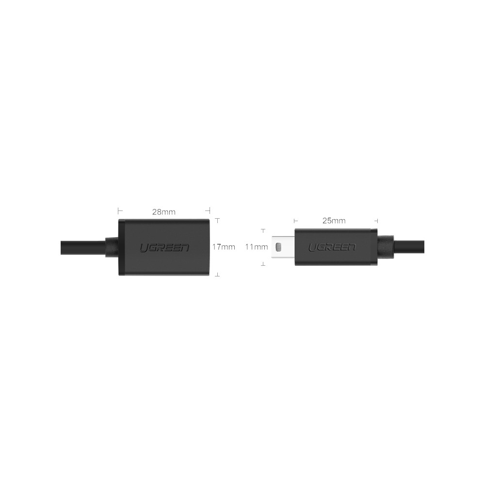 UGREEN – 10383 MINI USB OTG CÂBLE DE DONNÉES 5PIN T PORT GO AM CÂBLE DE CONNEXION – 2
