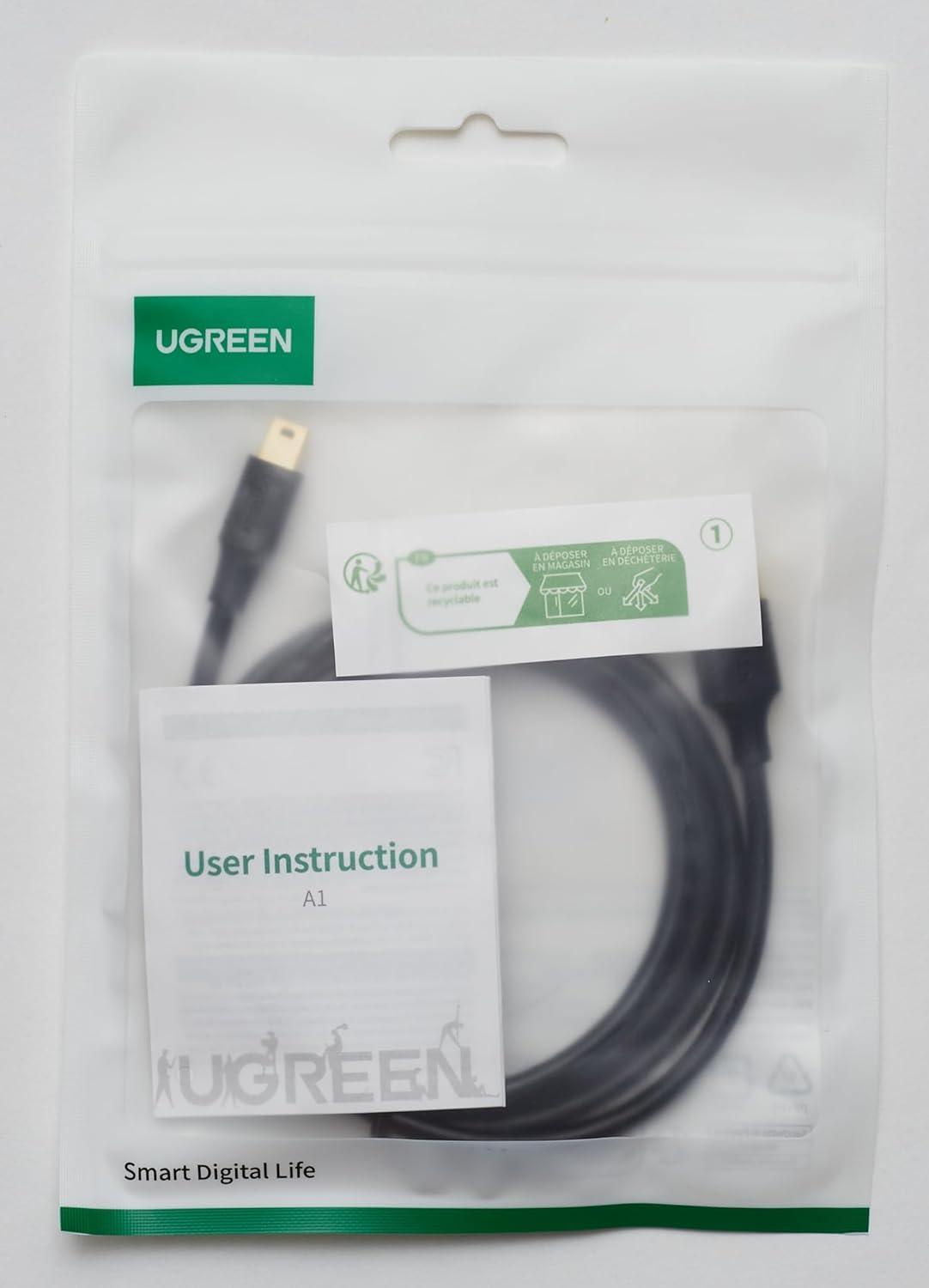 UGREEN Câble Mini USB Câble USB 2.0 Type A vers Mini B Charge et Sync Black (1M) – 7