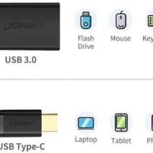 Adaptateur Type-C vers USB 3.0 Converter Noir 150mm - Ugreen – Image 7