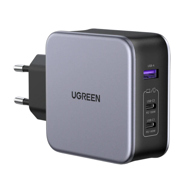 Ugreen-Nexode-140W-USB-C-GaN-Charger-3-ports-Chargeur-mural