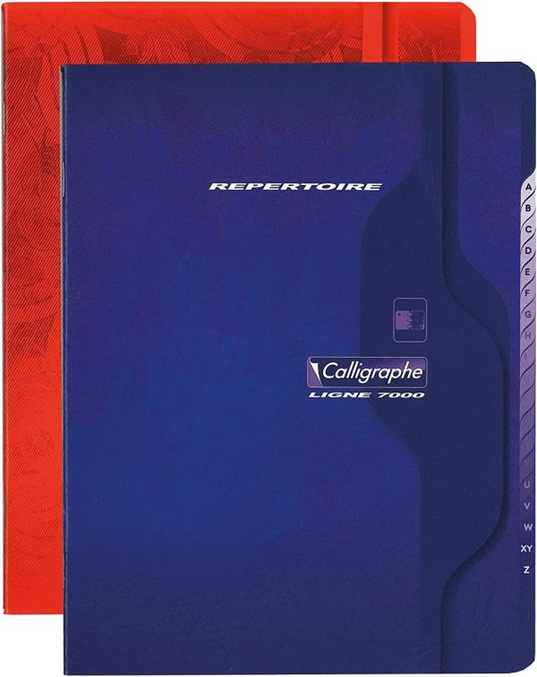Calligraphe 851C Un Répertoire Agrafé (une Marque de Clairefontaine) - 17x22 cm - 96 Pages Petits Carreaux - Papier Blanc 70 g - Couverture Carte Recyclée Vernie