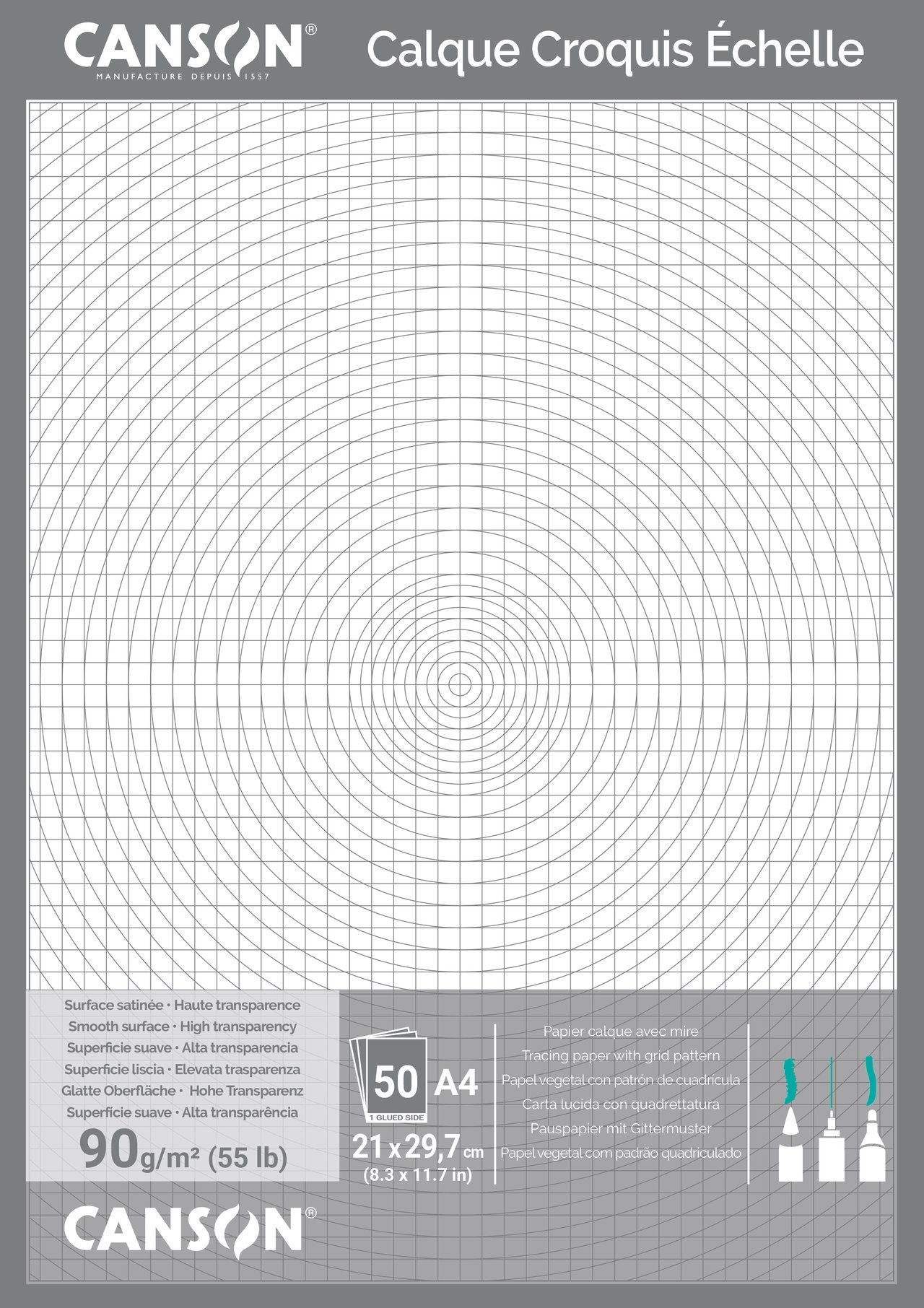 Bloc papier Dessin 1557 120g/m2 Canson