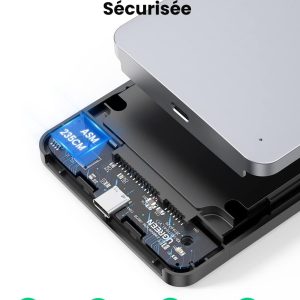 Boitier 2,5 pouces pour disque dur externe SATA III II I HDD SSD, USBA - Ugreen – Image 6
