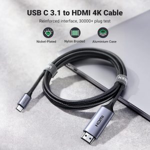 Cable 4K UHD USB-C vers HDMI,  1.5m, noir - Ugreen – Image 11
