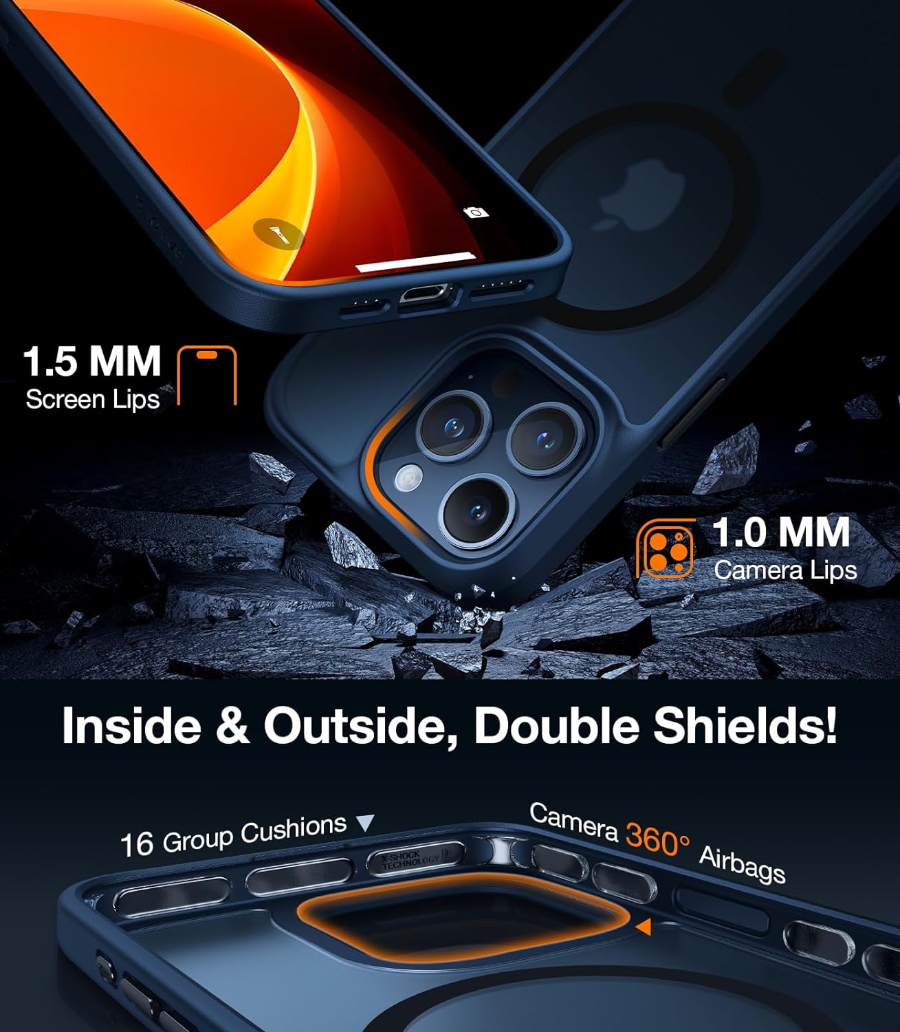 Coque Torras Guardian pour iPhone 15 Pro – Protection Double Couche