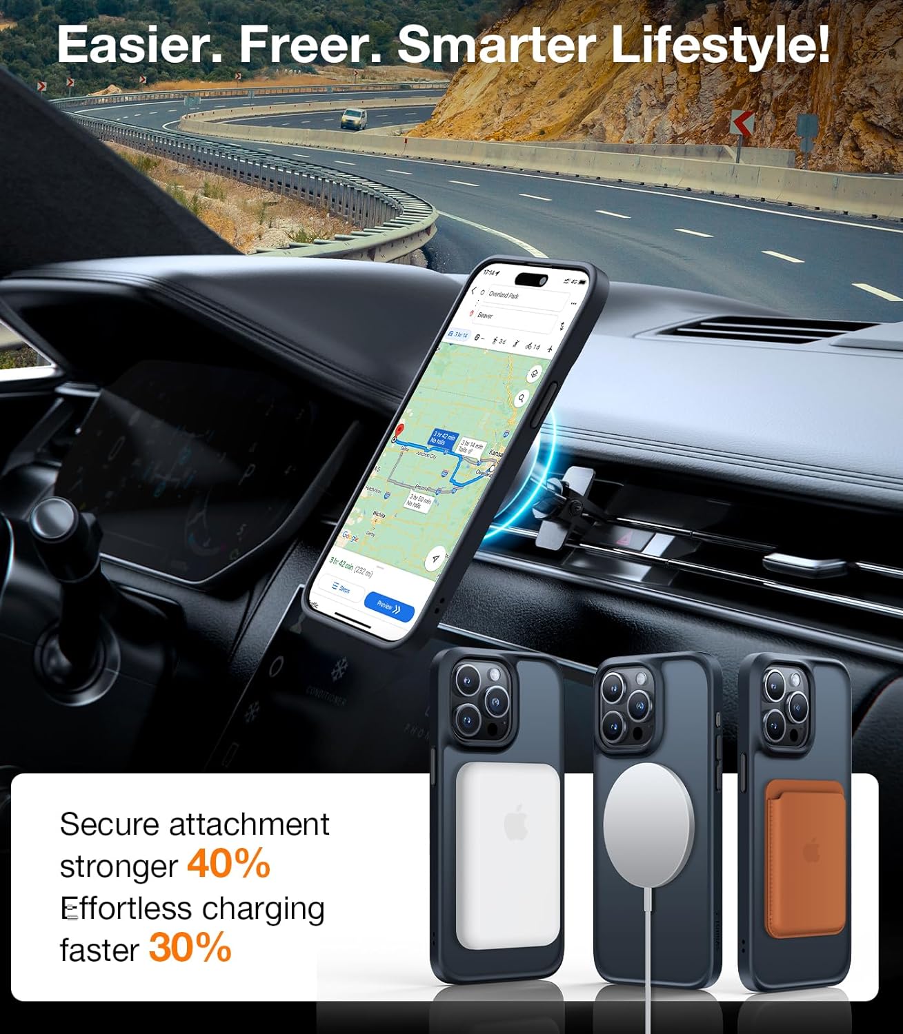 Coque iPhone 15 Pro Torras Guardian avec Magsafe – Chargement et Attachement Améliorés