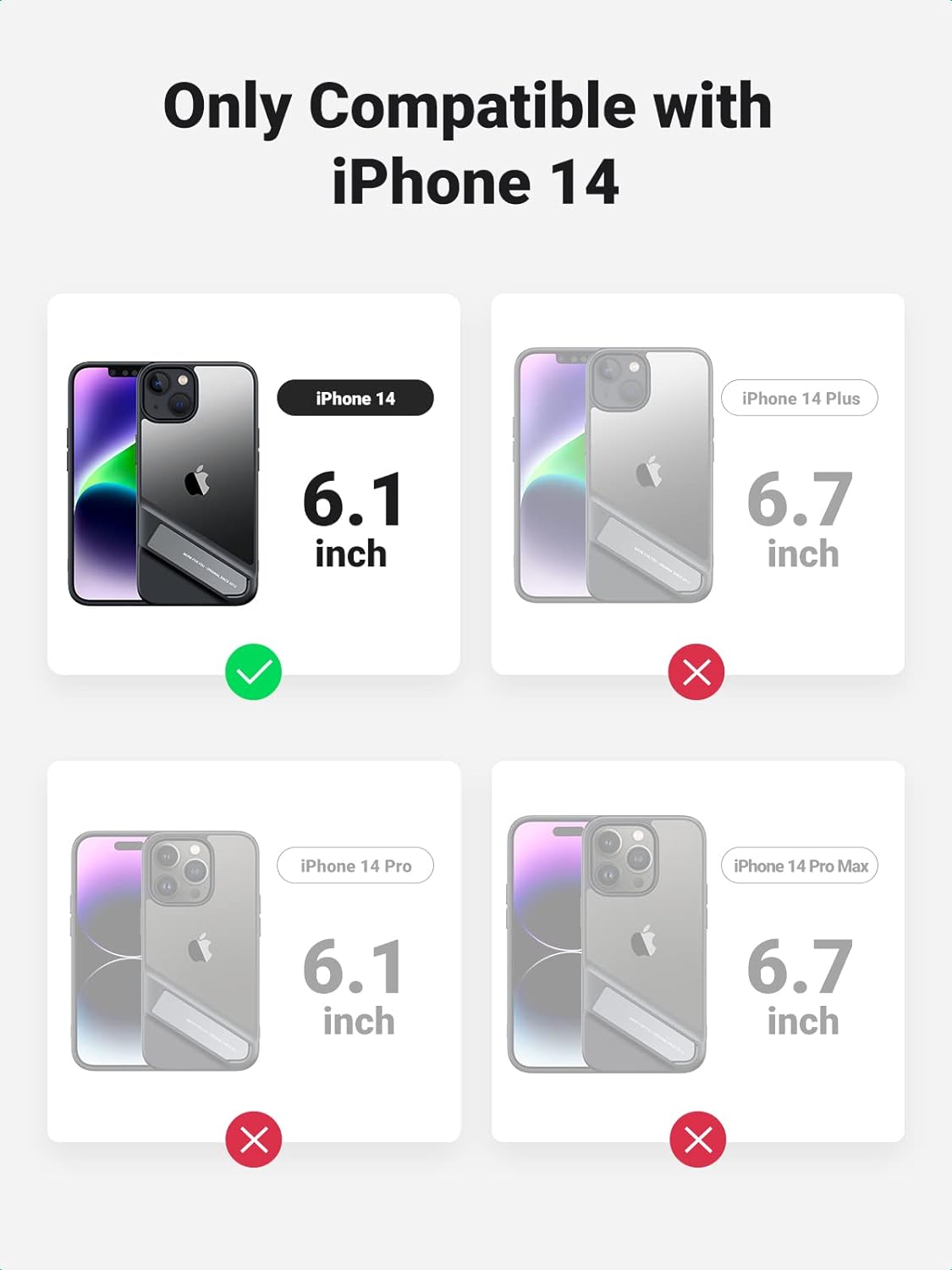 Coque pour iPhone 14 6,1 pouces avec béquille en métal – UGREEN 2
