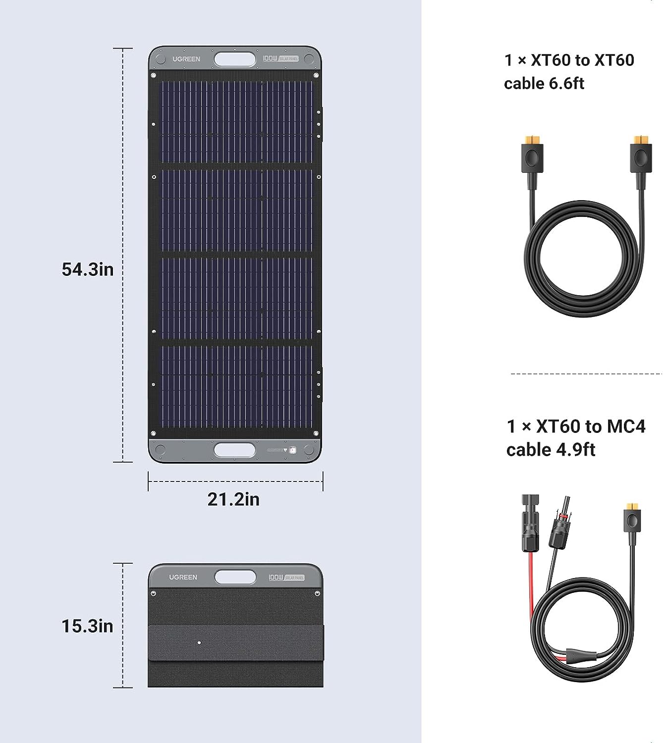 Panneau Solaire Portable Monocristallin 200W pour Centrale Électrique – UGREEN 6