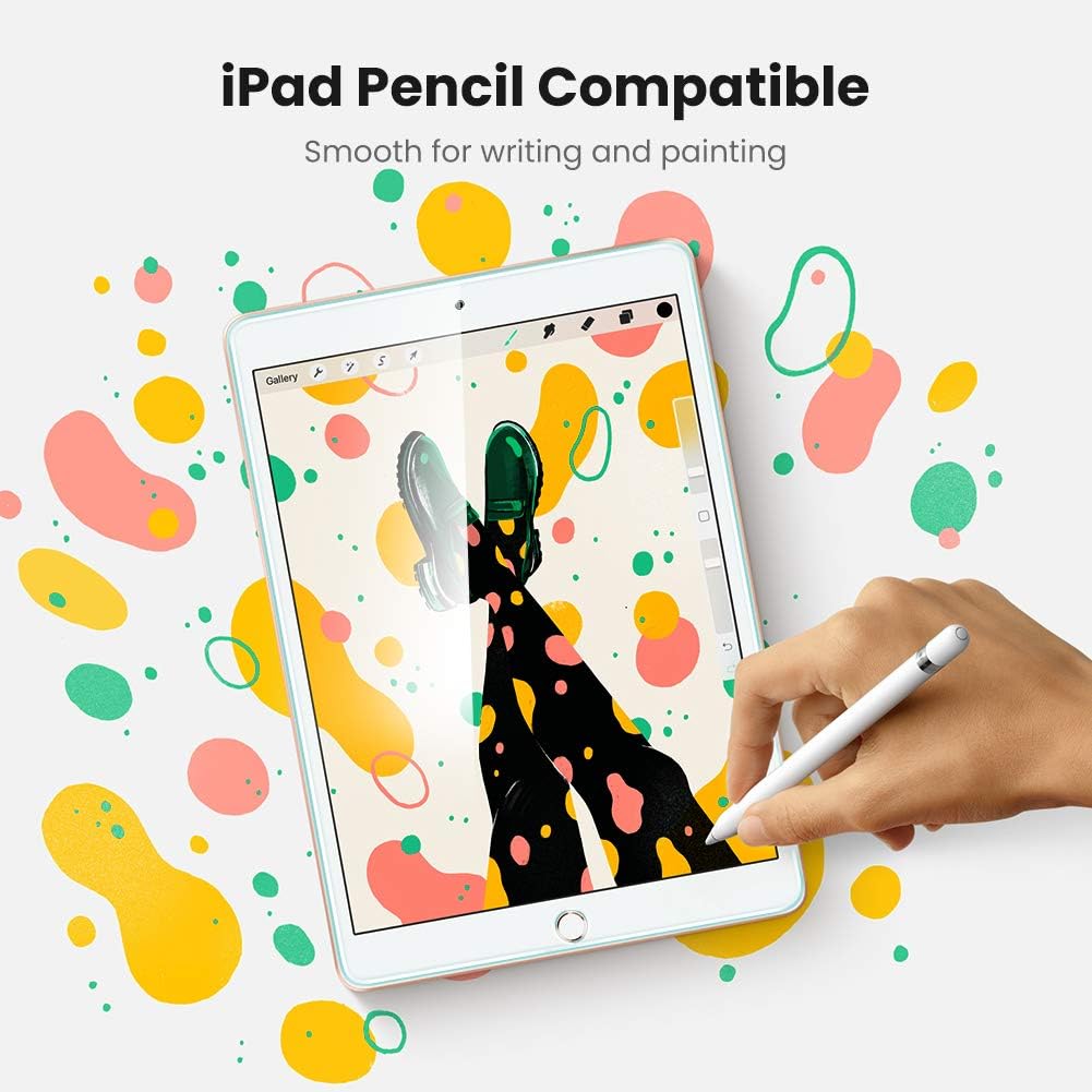 Protecteur d’écran pour iPad 10,2 pouces, 7e génération 2019 avec cadre d’alignement – UGREEN 4