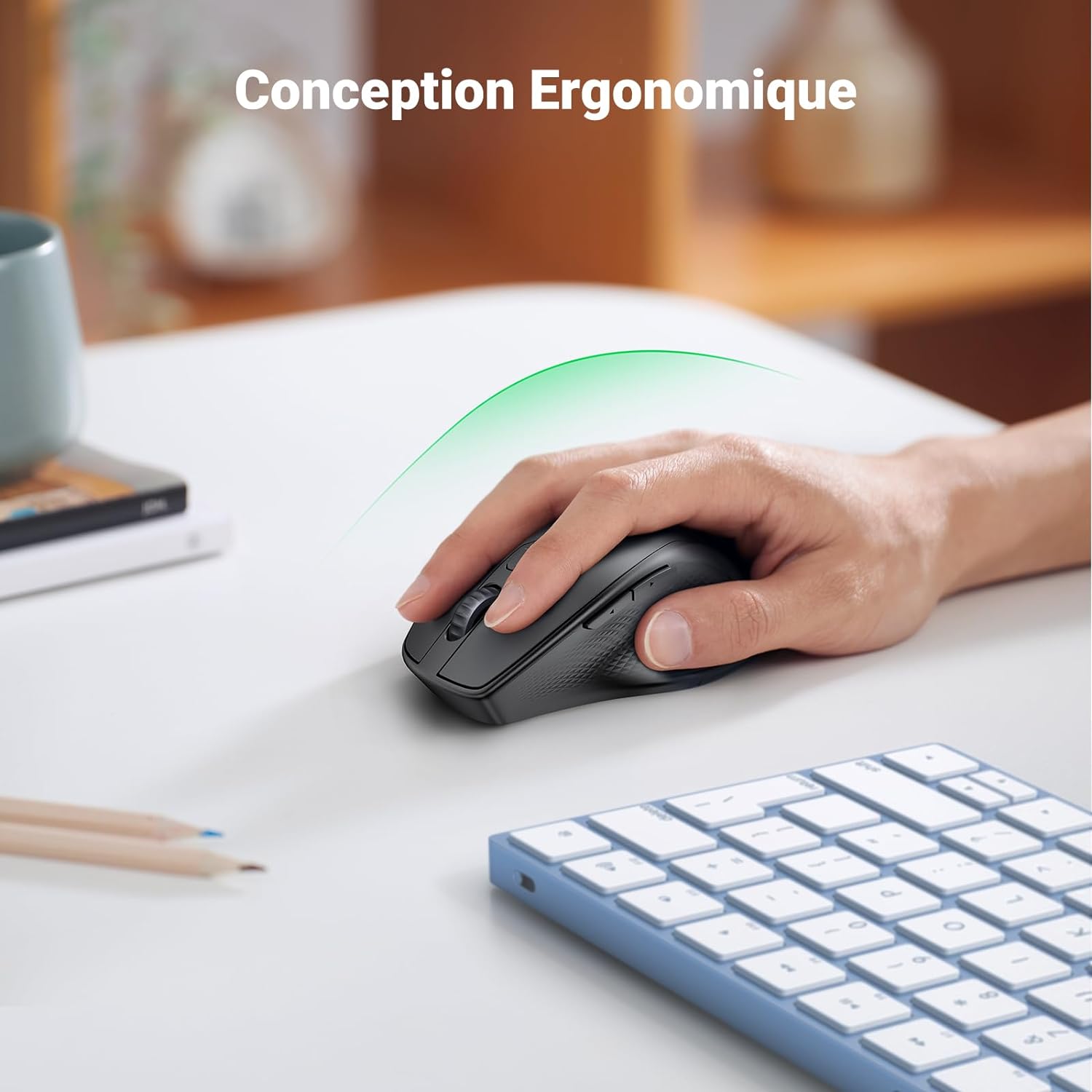 Souris Bluetooth Silencieuse Ergonomique – UGREEN 2