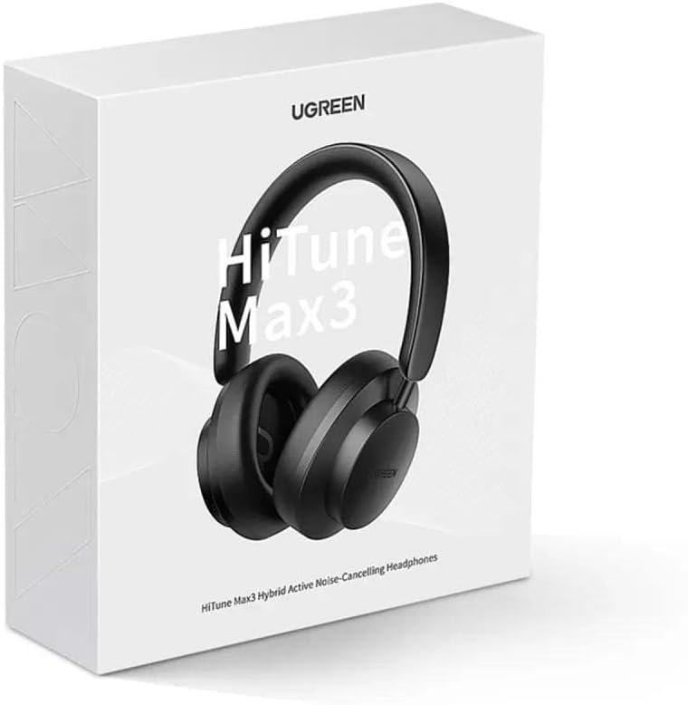 UGREEN HiTune Max 3 Casque sans Fil Hybride avec Annulation Active du Bruit de 60 Heures avec Mode Transparent, Audio Spatial 3D, Lecteur de 40 mm Lecture, détection Automatique – 8