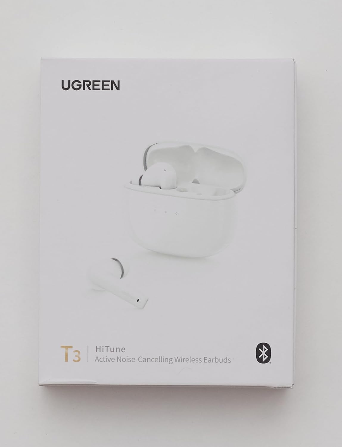 UGREEN HiTune T3 Écouteur Bluetooth sans Fil Réduction Active de Bruit ANC Oreillette Bluetooth 5.2 avec Contrôle Tactile, 24H Autonomie, USB C Charge Rapide (Blanc) – 8