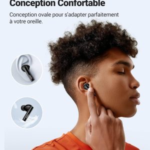 Écouteur Bluetooth avec réduction de bruit, 24H Autonomie,  HiTune T3, Noir - Ugreen – Image 4