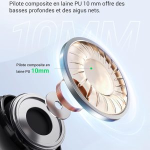 Écouteur Bluetooth avec réduction de bruit, 24H Autonomie,  HiTune T3, Noir - Ugreen – Image 7