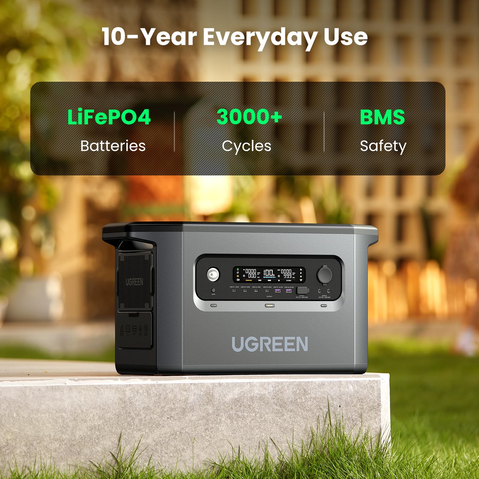 Station électrique portable (Générateur solaire à batterie) Lifepo4 de 2300W 2048Wh – Ugreen 3
