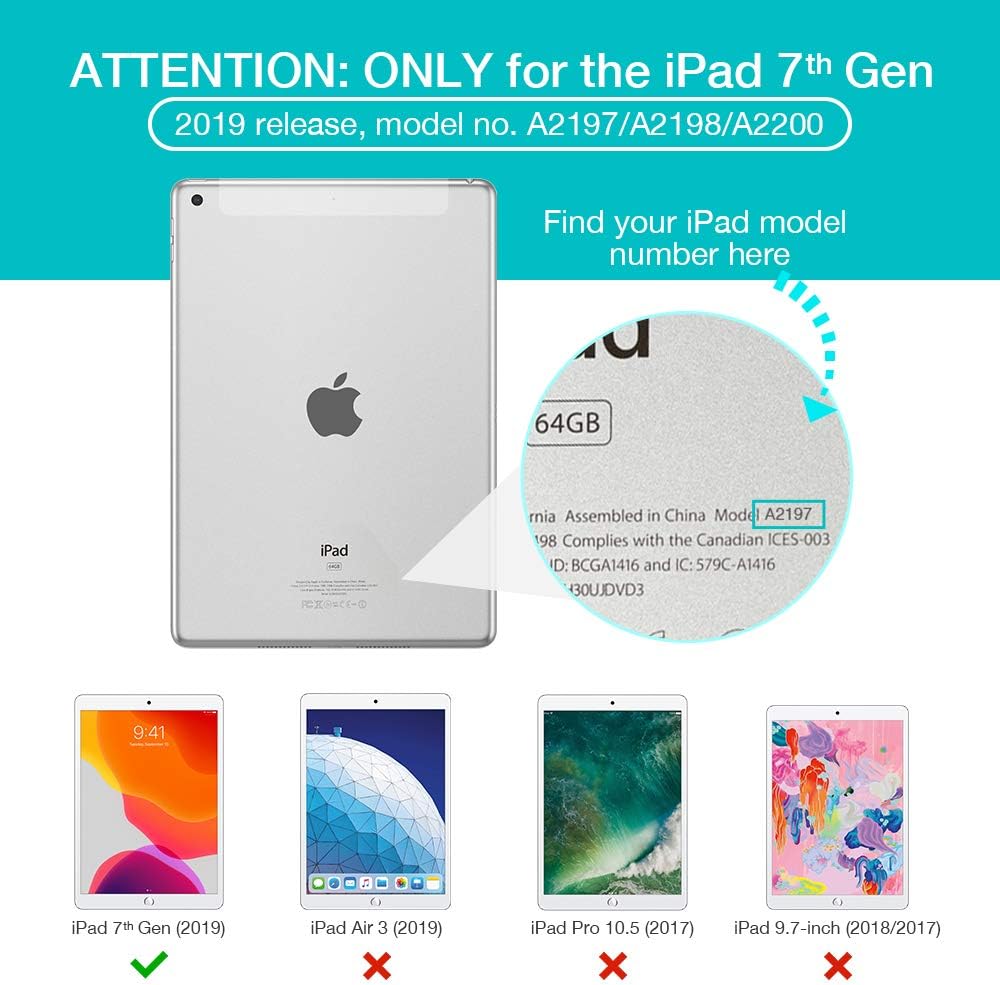 Coque Compatible avec iPad 9e Génération 2021, 8e Génération 2020, 7e Génération 2019, Porte-Stylet Pencil, Support à Deux Angles de Visionnage, Gris – ESR 6