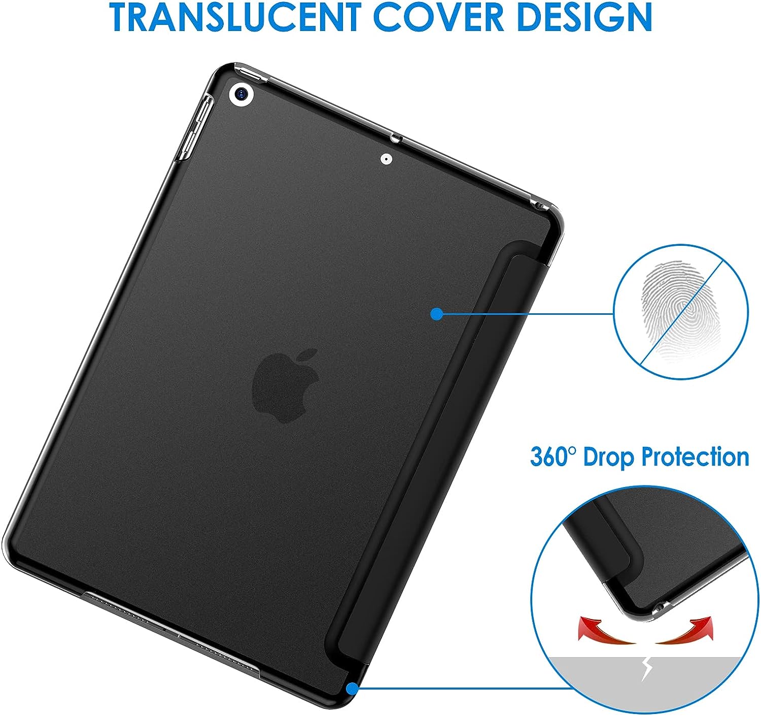 JETech Coque pour iPad 10,2 Pouces (Modèle 2021, 2020, 2019, 9ème, 8ème, 7ème Génération) 4