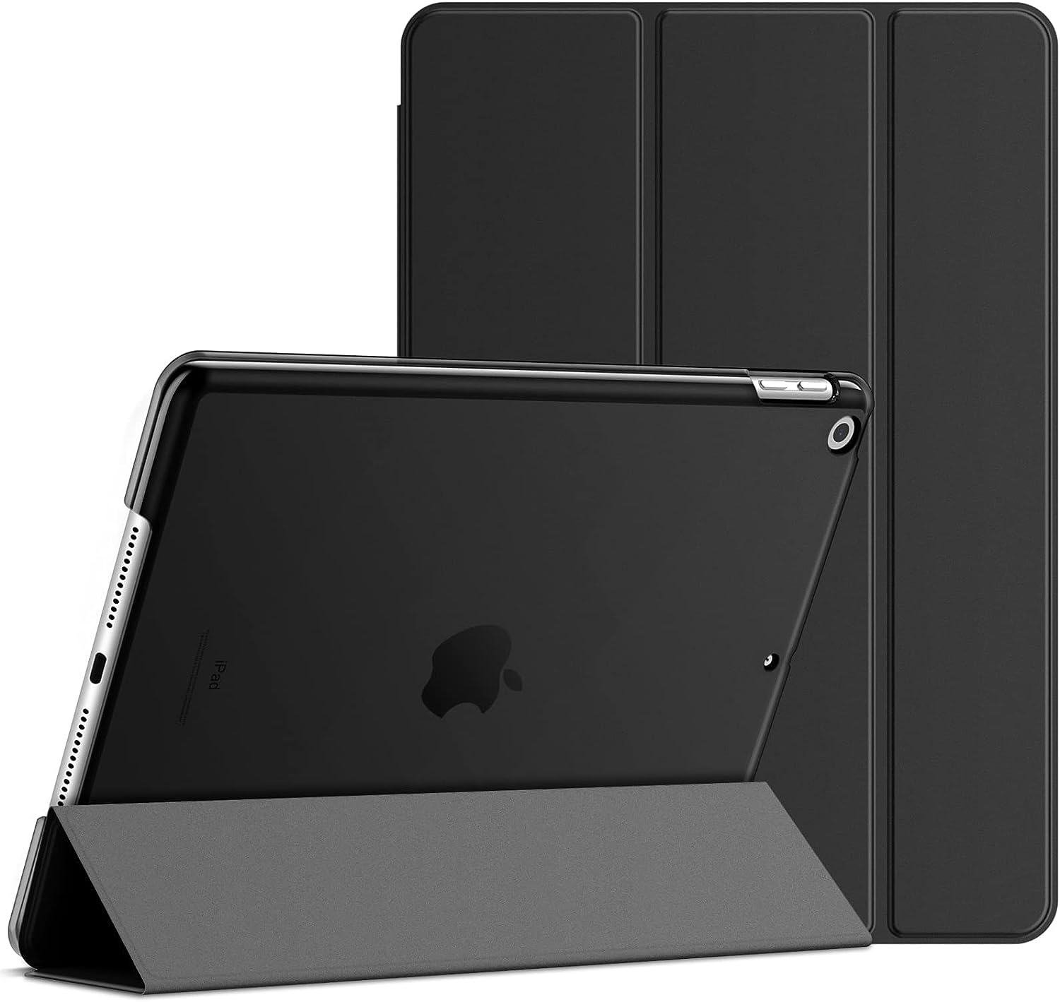 Housse IPad 10,2 Pouces 9e/8e/7e Génération - TPU Transparent, Avec Support Magnétique Et Porte-crayon, Protection Anti-choc