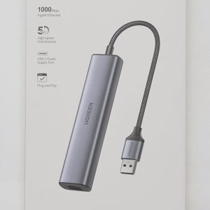 Adaptateur (Hub) USB 3.0 vers 3 Ports USB 3.0, RJ45 et 1 port USB-C  - Ugreen – Image 8