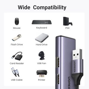 Adaptateur (Hub) USB 3.0 vers 4 ports USB 3.0 - Ugreen – Image 7