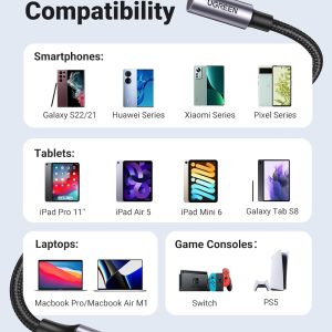 Câble USB-C vers USB-C 90 dégré 2m - Ugreen – Image 6