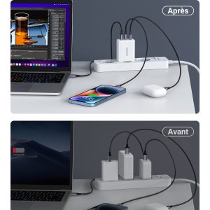 Chargeur rapide 65W 3 ports - Ugreen – Image 8