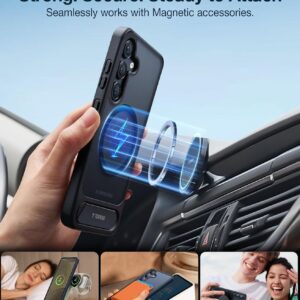 Coque magnétique UPRO Pstand avec béquille pour Samsung Galaxy S24, translucide noire - Torras – Image 5