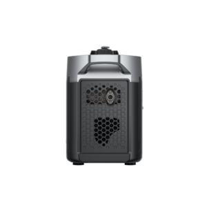 Vue arrière du Générateur intelligent bicarburant – EcoFlow montrant la grille de ventilation et les connecteurs.