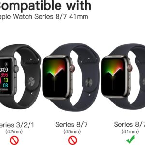 Lot de 3 protections d'écran pour apple watch series 9, 8, 7 41 mm - Jetech – Image 2