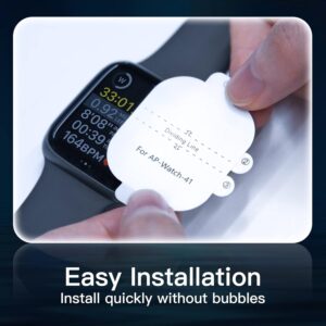 Lot de 3 protections d'écran pour apple watch series 9, 8, 7 41 mm - Jetech – Image 6