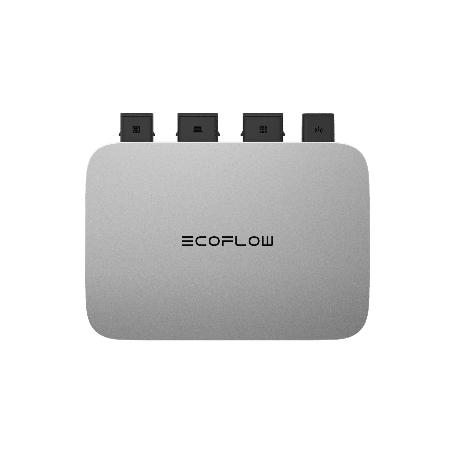 Image du Micro-onduleur EcoFlow PowerStream 800W avec connecteurs visibles sur le dessus.
