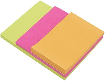 Post-it Notes Super Sticky, Couleurs Assorties, Tailles Assorties, 76 mm x 76 mm, 45 Feuilles – 3M 2