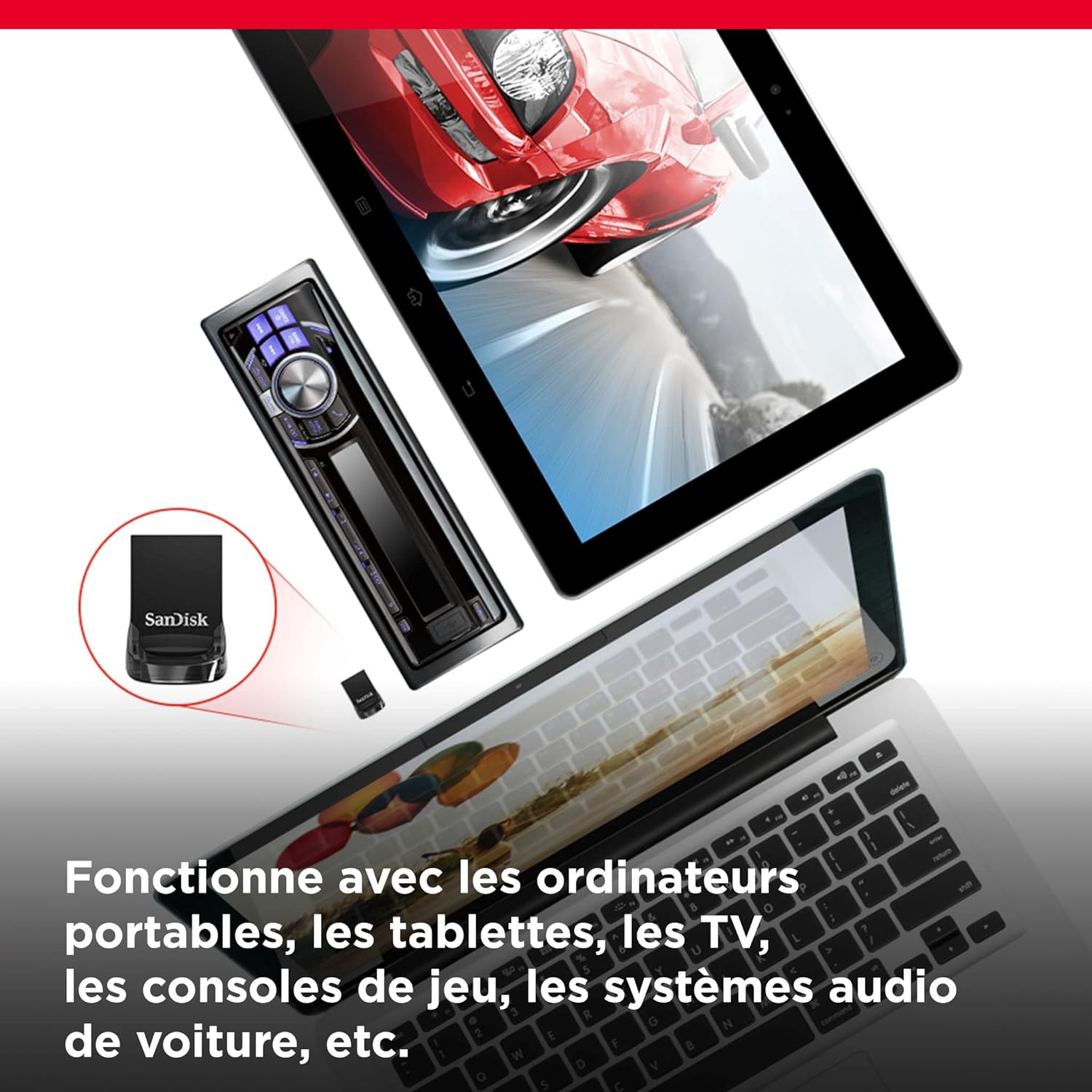 SanDisk 256 Go Ultra Fit, USB 3.2, Clé USB, des vitesses allant jusqu’à 400 Mo:s – 4