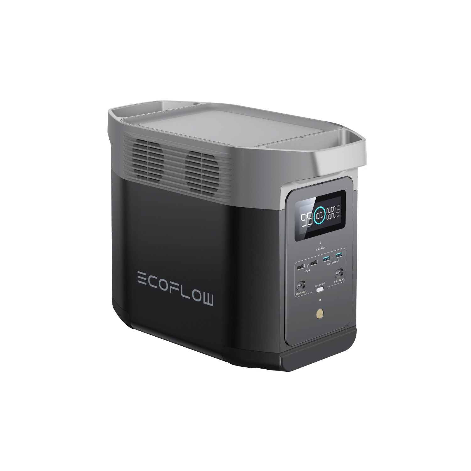 Station électrique portable 1024Wh EcoFlow DELTA 2 – Vue de côté