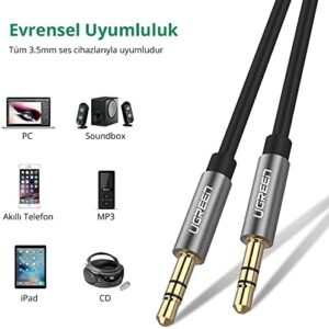 Câble audio Jack mâle 3,5 mm vers Jack mâle 3,5 mm noir 2 m - Ugreen – Image 6