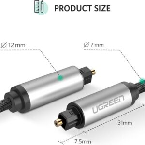 Câble optique audio numérique en nylon tressé 3m - Ugreen – Image 7