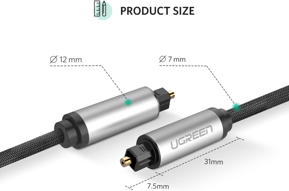 Câble Optique Audio Numérique en Nylon Tressé – UGREEN 7