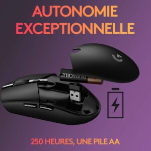 Souris gamer sans fil, noir - Logitech – Image 4