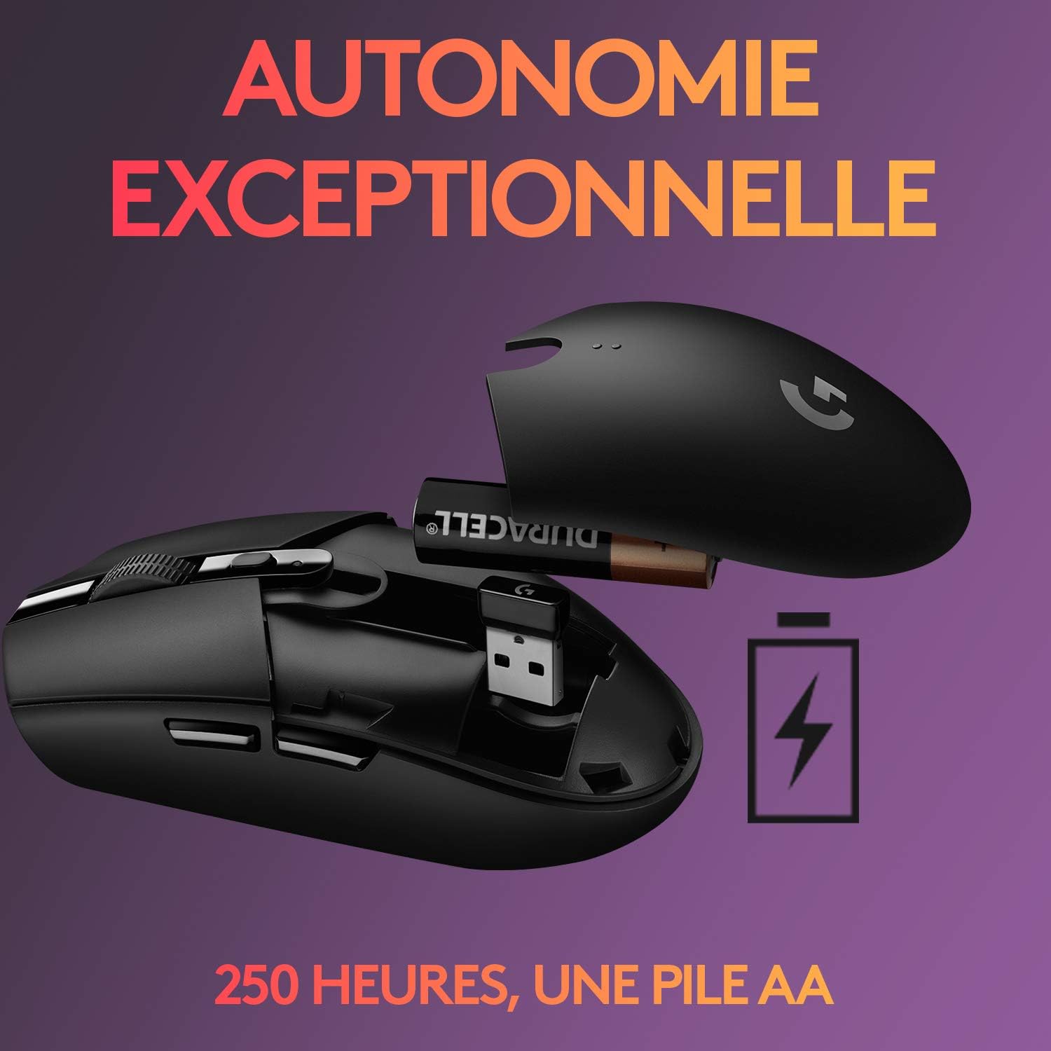 Souris Gamer sans Fil, Noir – Logitech G305 4