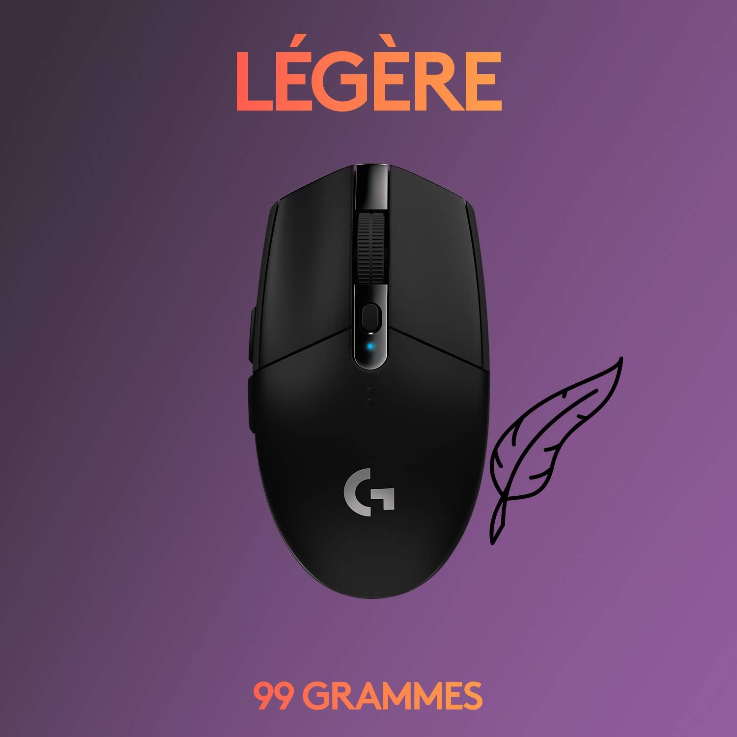 Souris Gamer sans Fil, Noir – Logitech G305 5