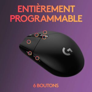 Souris gamer sans fil, noir - Logitech – Image 6