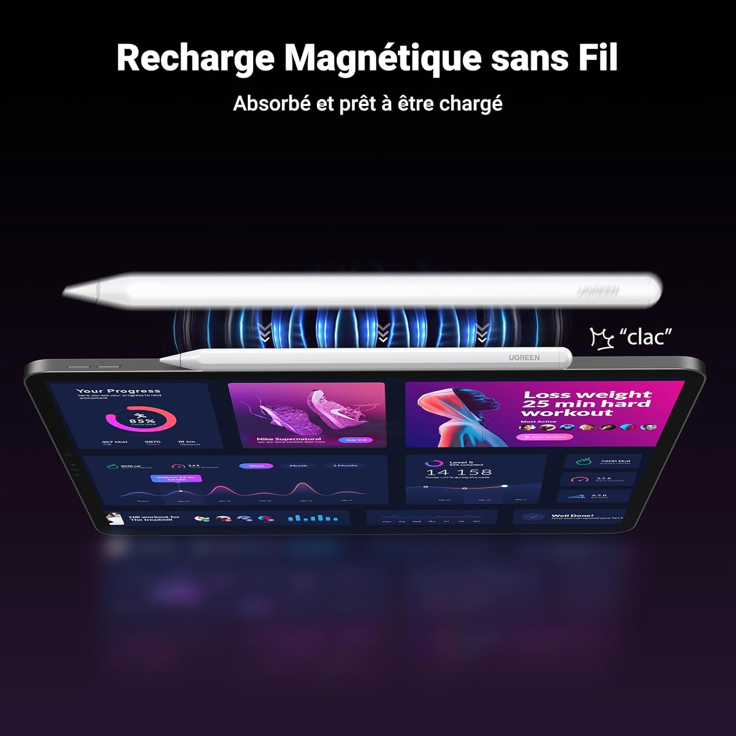 Stylet Tactile Magnétique Charge sans Fil – UGREEN 2